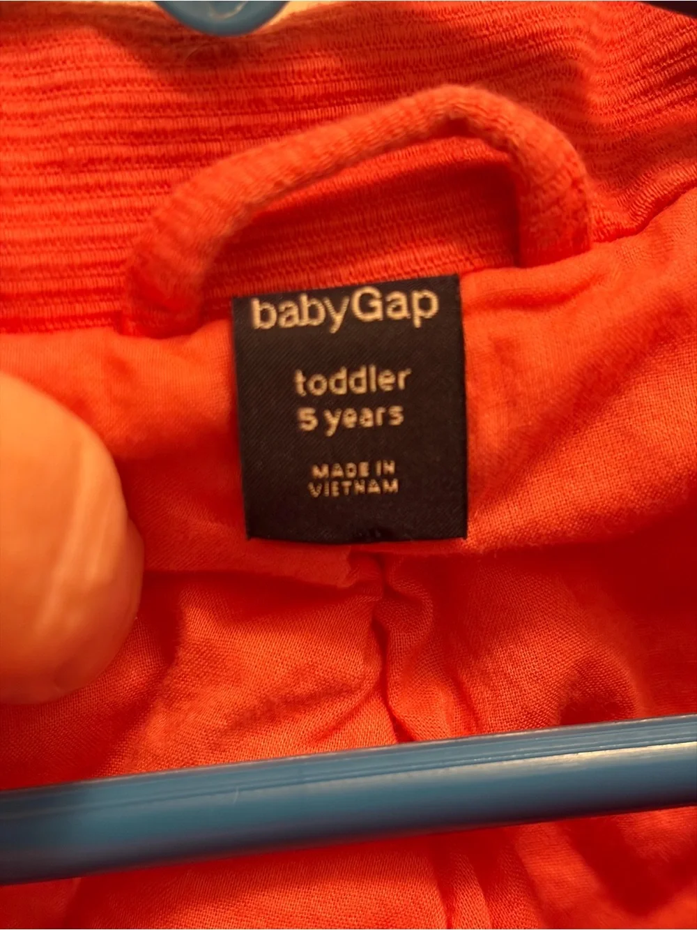 BabyGap Girls Size 5 Coral Corduroy Coat Flower Button Lined Jacket